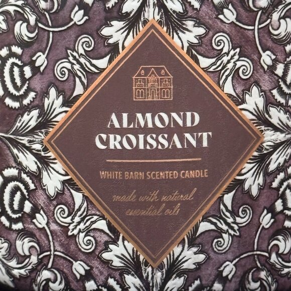 BBW Almond Croissant White Barn Bath & Body Works 3 Wick Candle - Picture 3 of 10